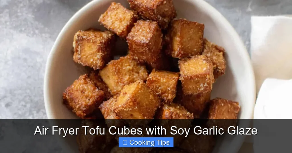 Air Fryer Tofu Cubes with Soy Garlic Glaze