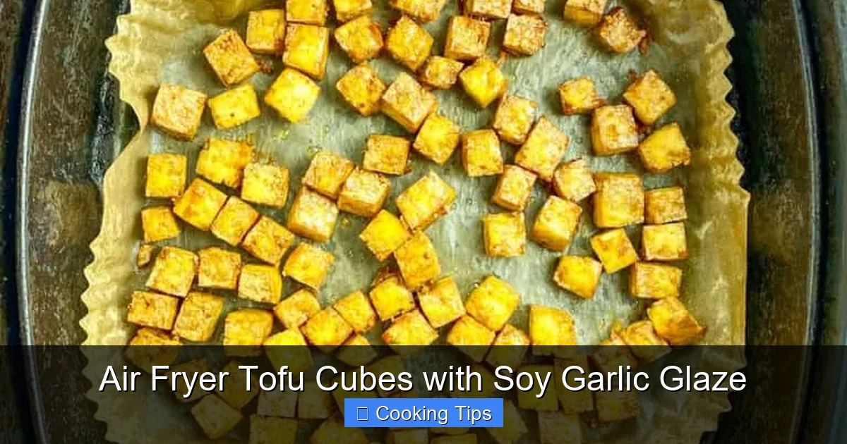 Air Fryer Tofu Cubes with Soy Garlic Glaze
