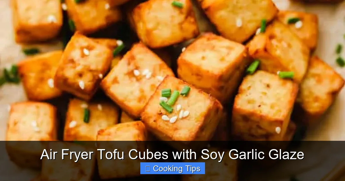 Air Fryer Tofu Cubes with Soy Garlic Glaze