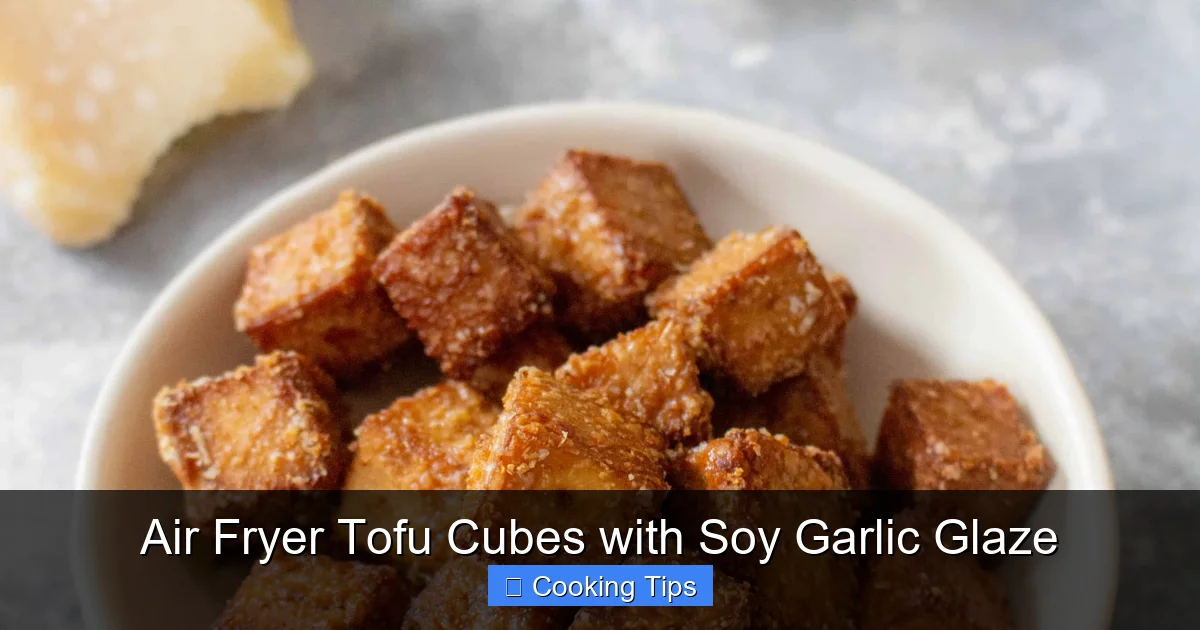 Air Fryer Tofu Cubes with Soy Garlic Glaze