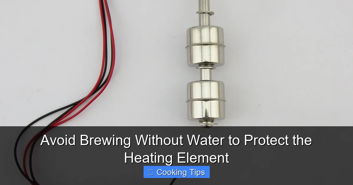 Avoid Brewing Without Water to Protect the Heating Element