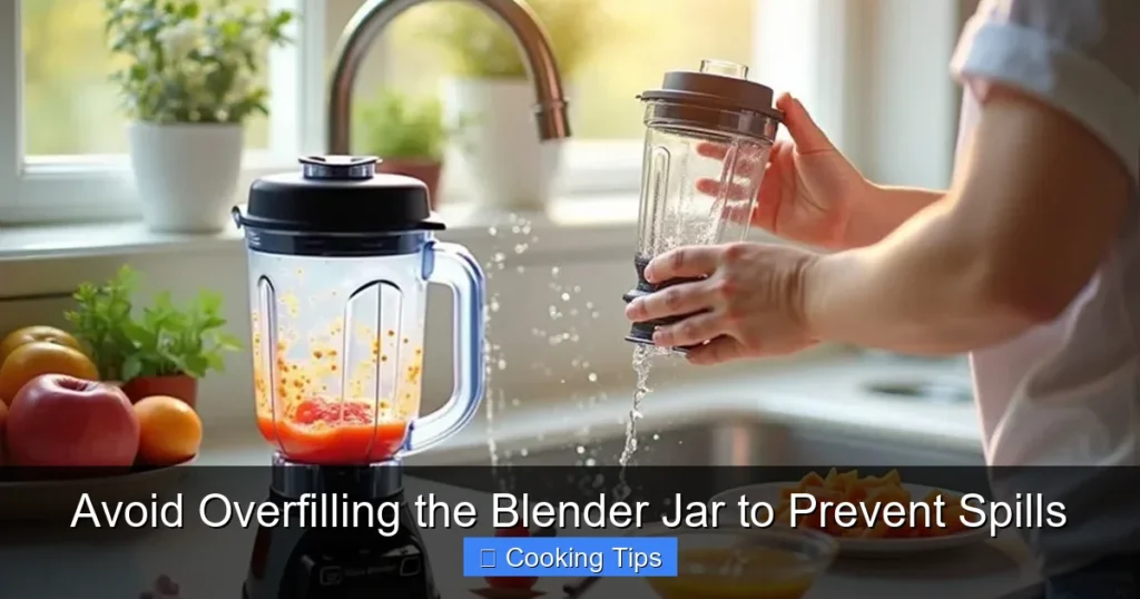 Avoid Overfilling the Blender Jar to Prevent Spills