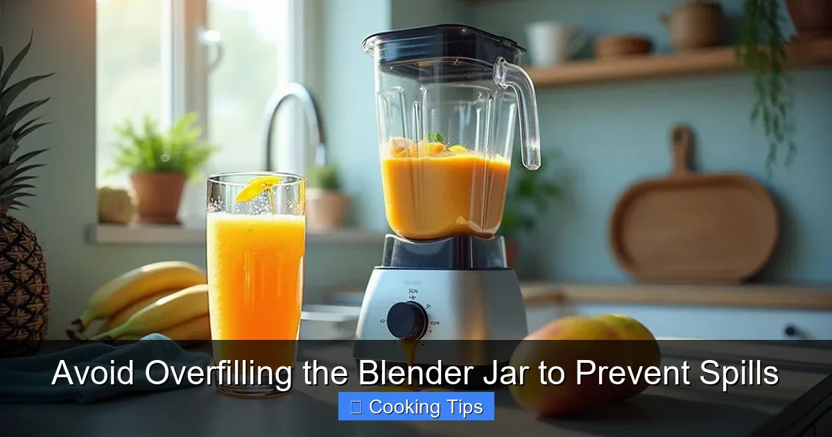 Avoid Overfilling the Blender Jar to Prevent Spills