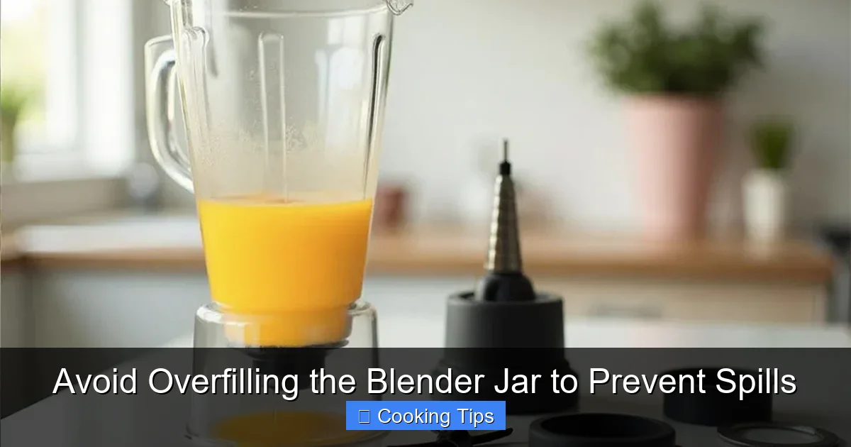 Avoid Overfilling the Blender Jar to Prevent Spills