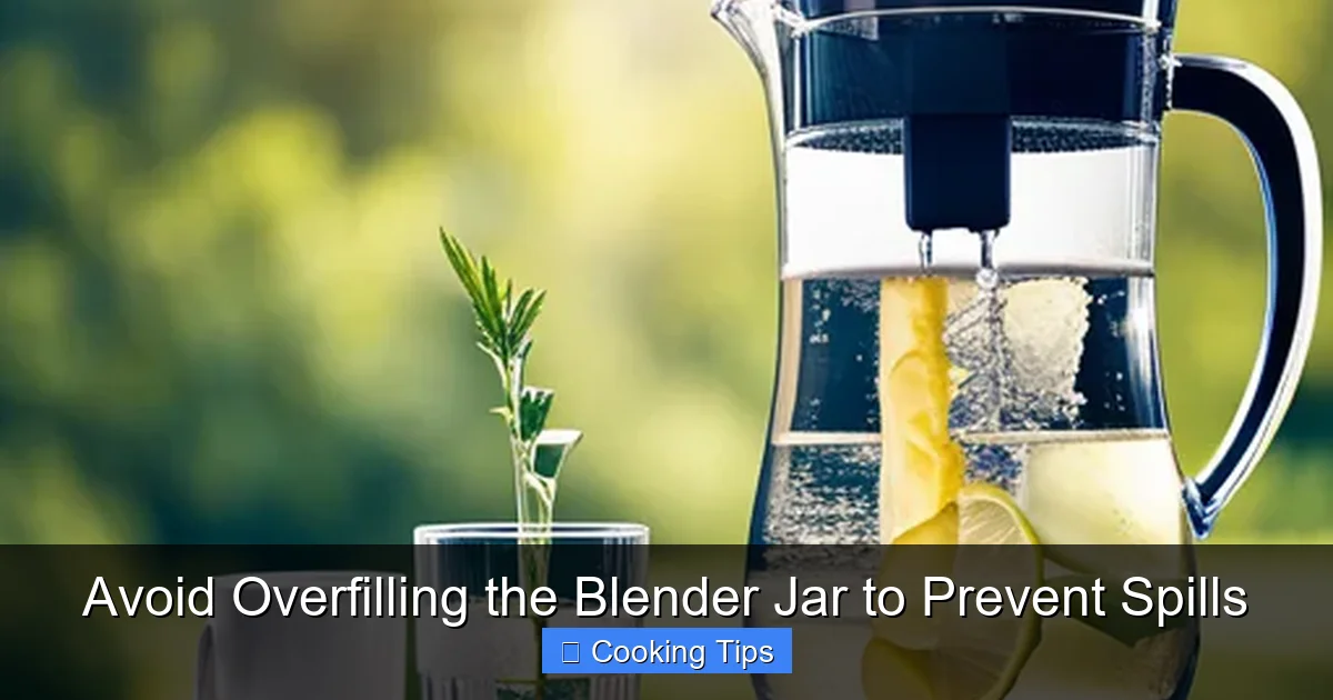 Avoid Overfilling the Blender Jar to Prevent Spills