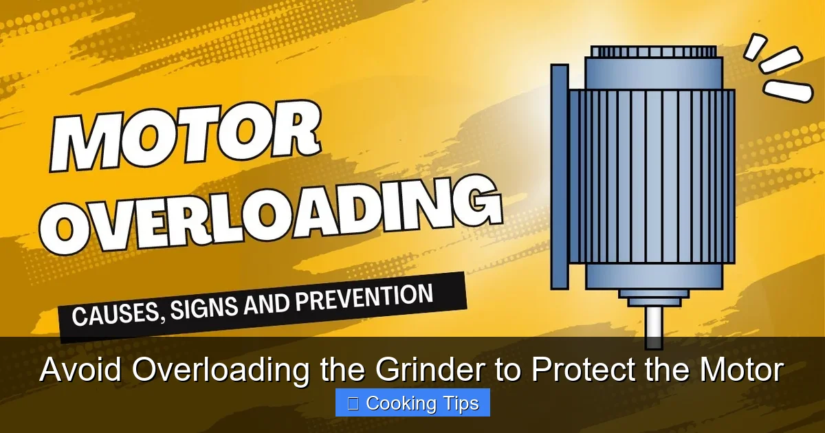 Avoid Overloading the Grinder to Protect the Motor