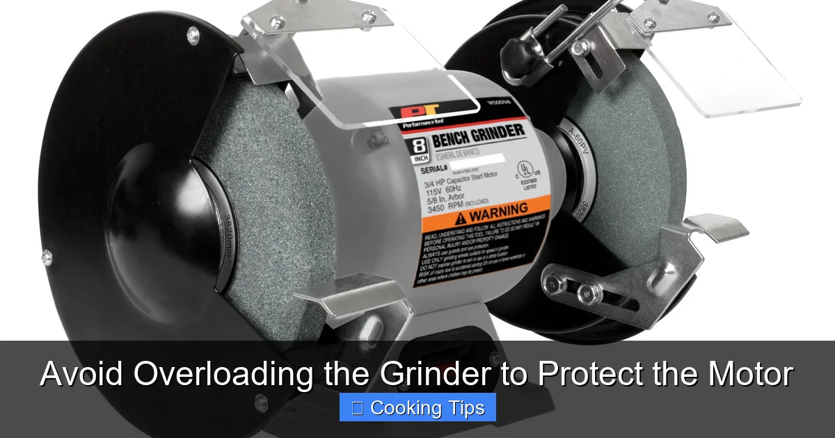Avoid Overloading the Grinder to Protect the Motor