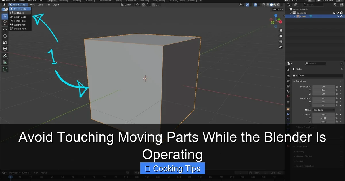 Avoid Touching Moving Parts While the Blender Is Operating