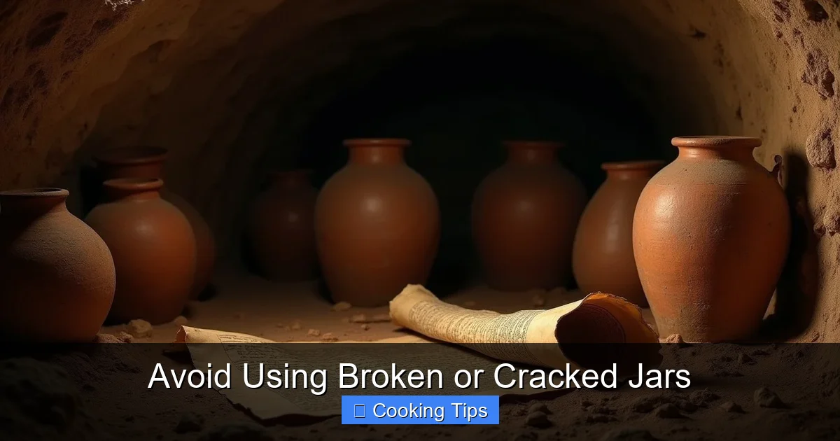 Avoid Using Broken or Cracked Jars