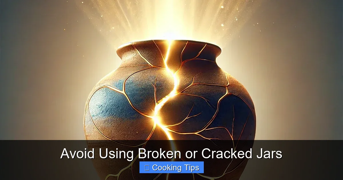 Avoid Using Broken or Cracked Jars