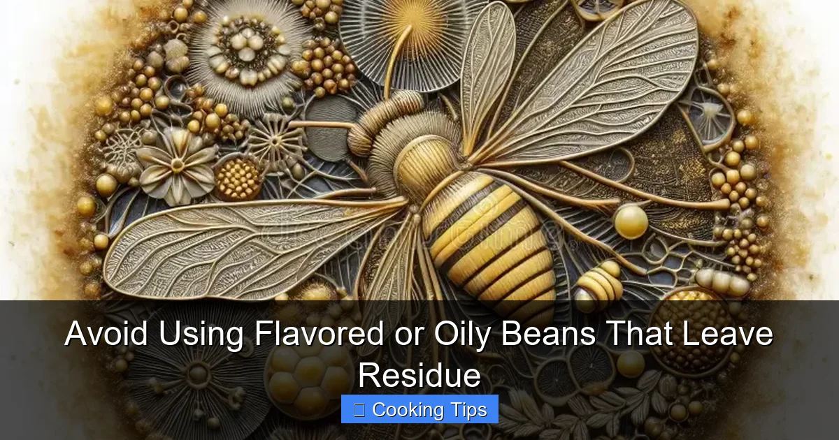 Avoid Using Flavored or Oily Beans That Leave Residue