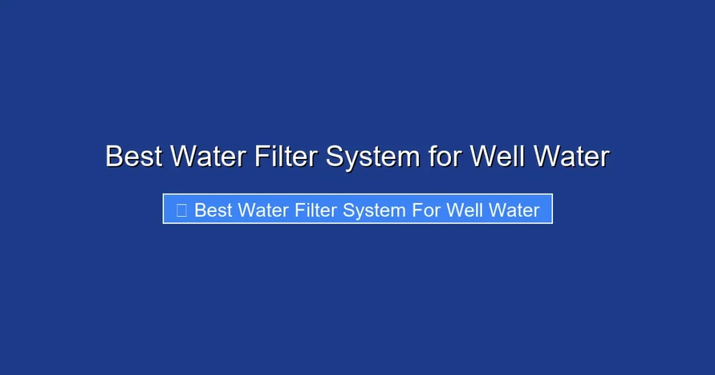Best Water Filter System for Well Water