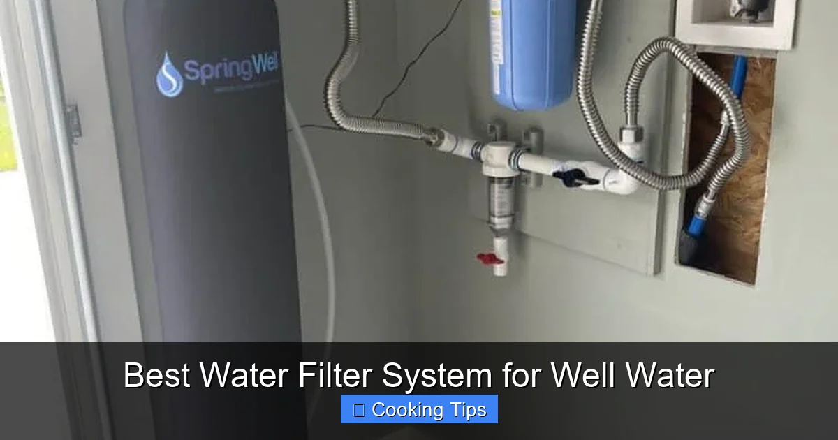 Best Water Filter System for Well Water