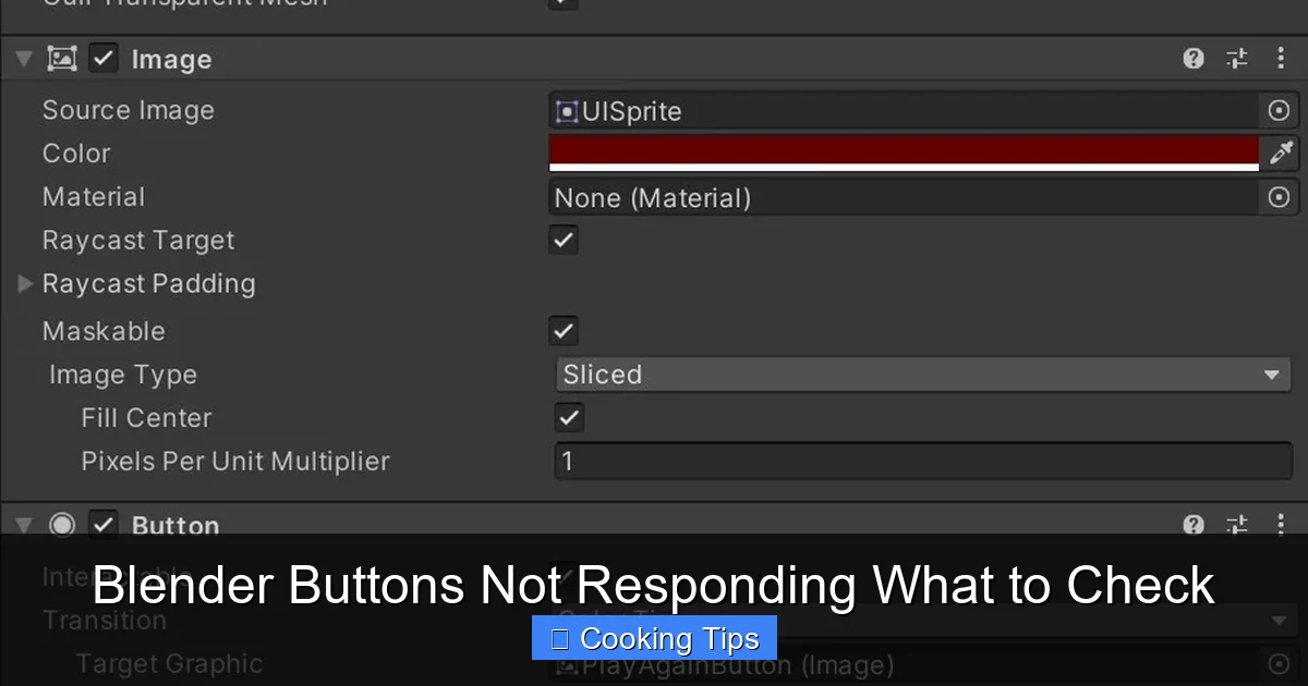 Blender Buttons Not Responding What to Check