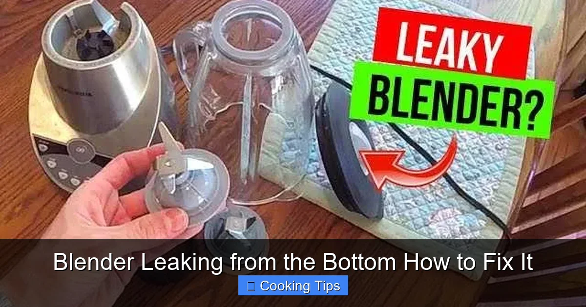 Blender Leaking from the Bottom How to Fix It