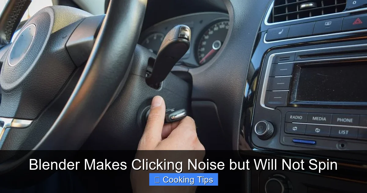 Blender Makes Clicking Noise but Will Not Spin