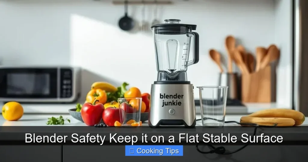 Blender Safety Keep it on a Flat Stable Surface Blender Safety Keep it on a Flat Stable Surface