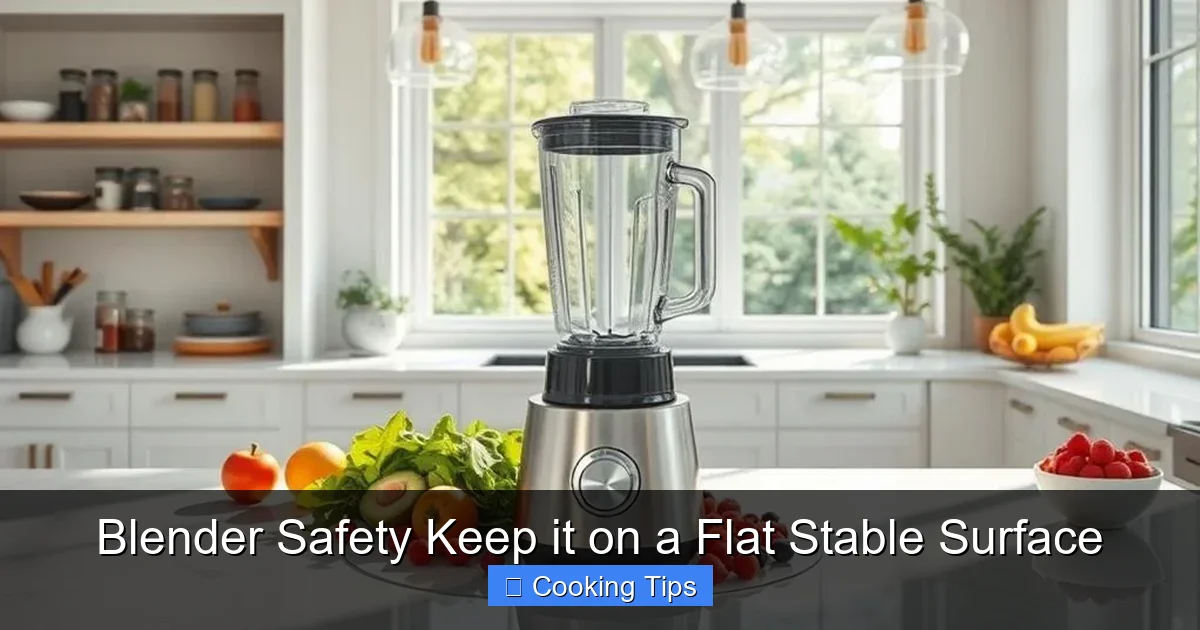 Blender Safety Keep it on a Flat Stable Surface