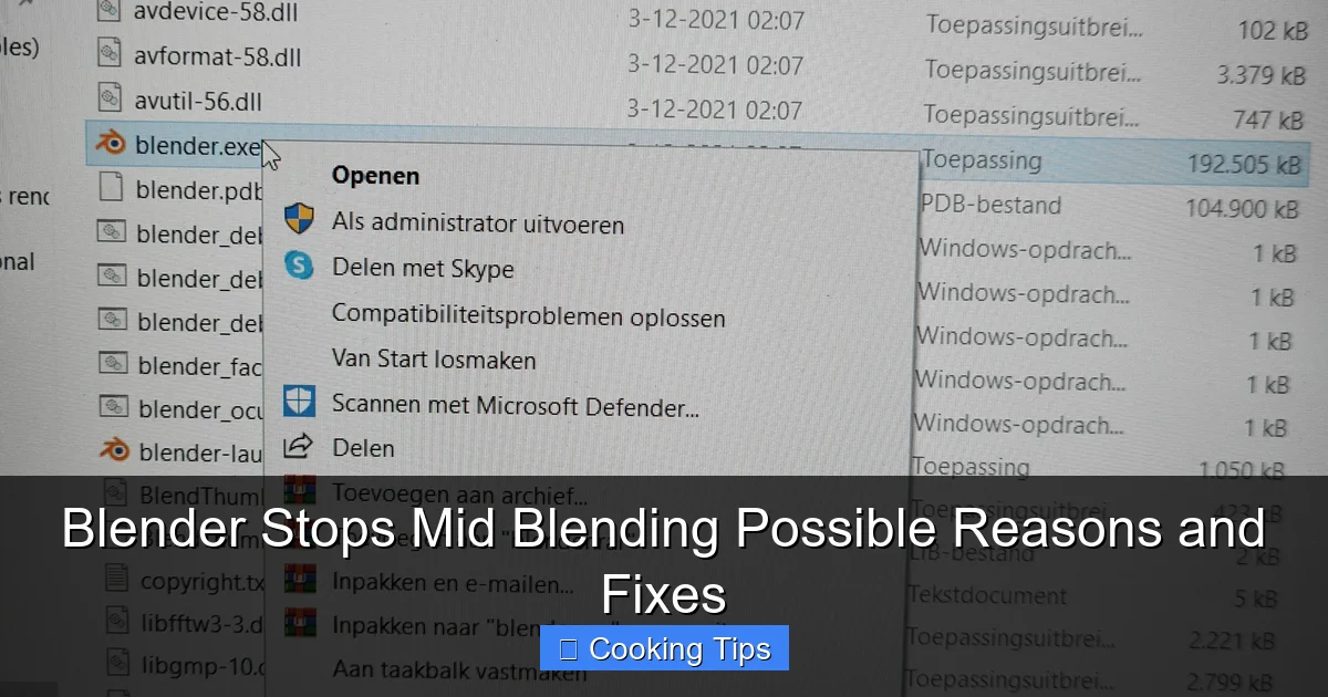 Blender Stops Mid Blending Possible Reasons and Fixes