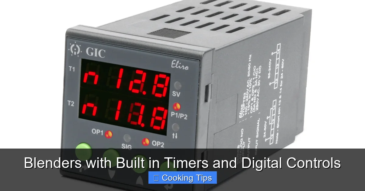 Blenders with Built in Timers and Digital Controls