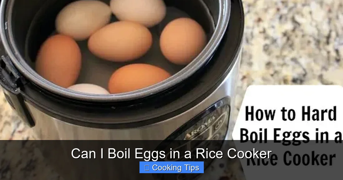 Can I Boil Eggs in a Rice Cooker
