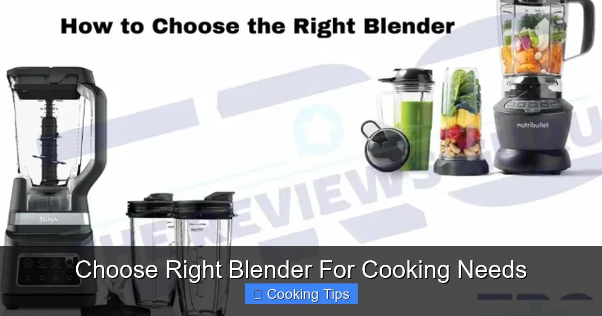 Choose Right Blender For Cooking Needs