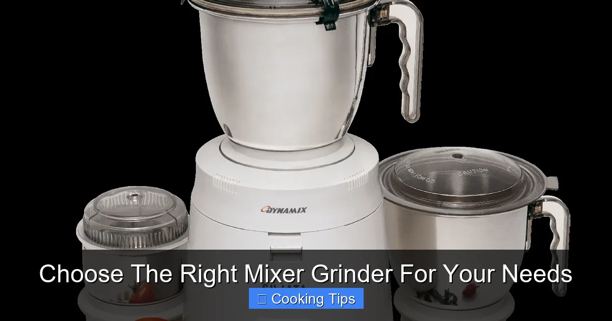 Choose The Right Mixer Grinder For Your Needs