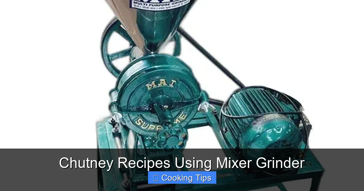 Chutney Recipes Using Mixer Grinder