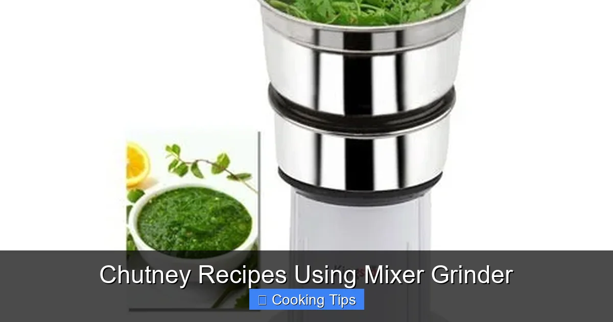 Chutney Recipes Using Mixer Grinder