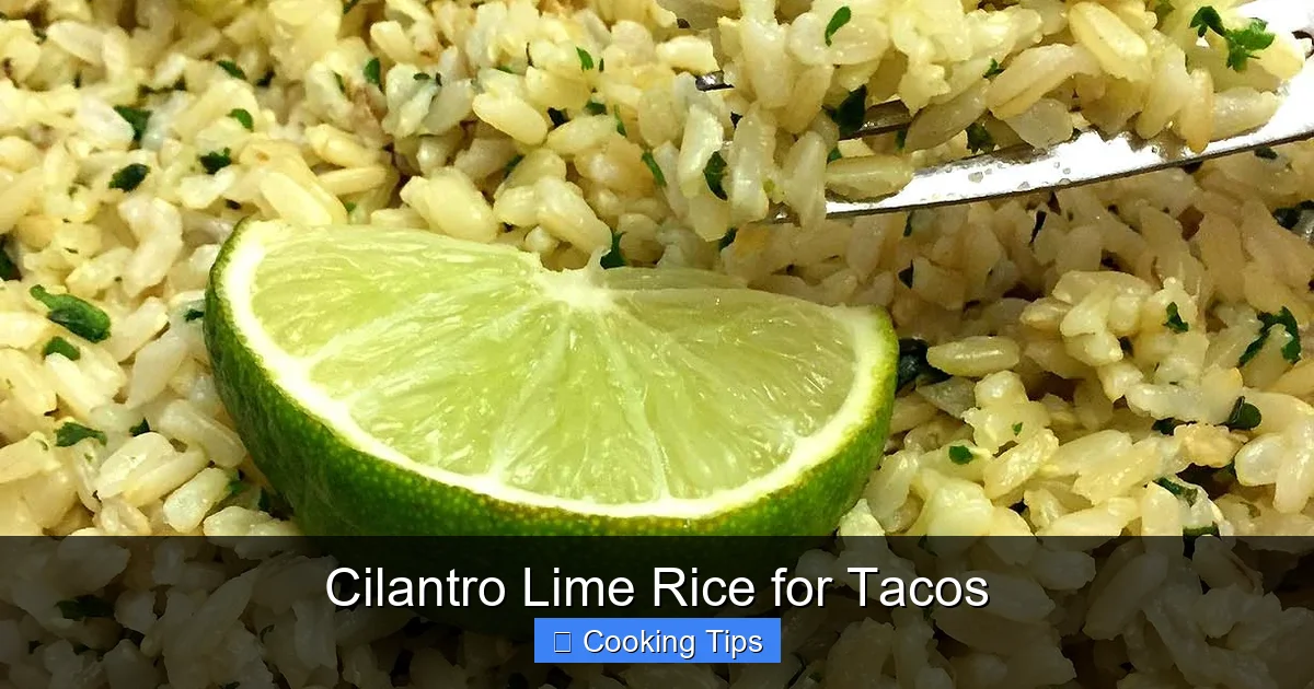Cilantro Lime Rice for Tacos