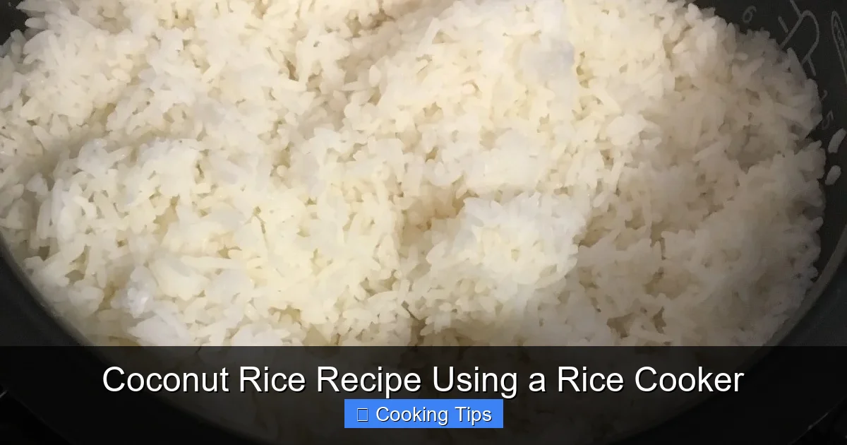Coconut Rice Recipe Using a Rice Cooker