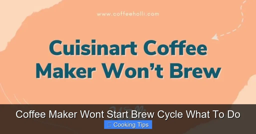 Coffee Maker Wont Start Brew Cycle What To Do Coffee Maker Wont Start Brew Cycle What To Do