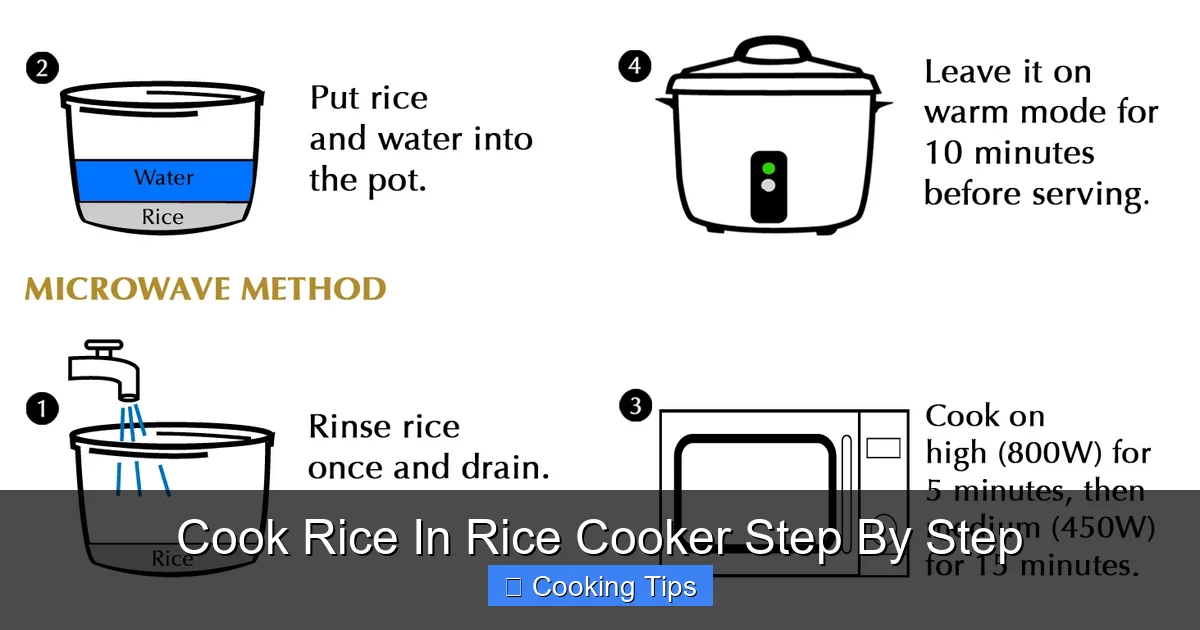 Cook Rice In Rice Cooker Step By Step