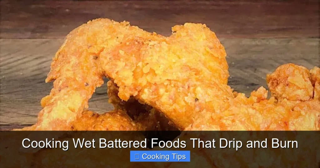 Cooking Wet Battered Foods That Drip and Burn