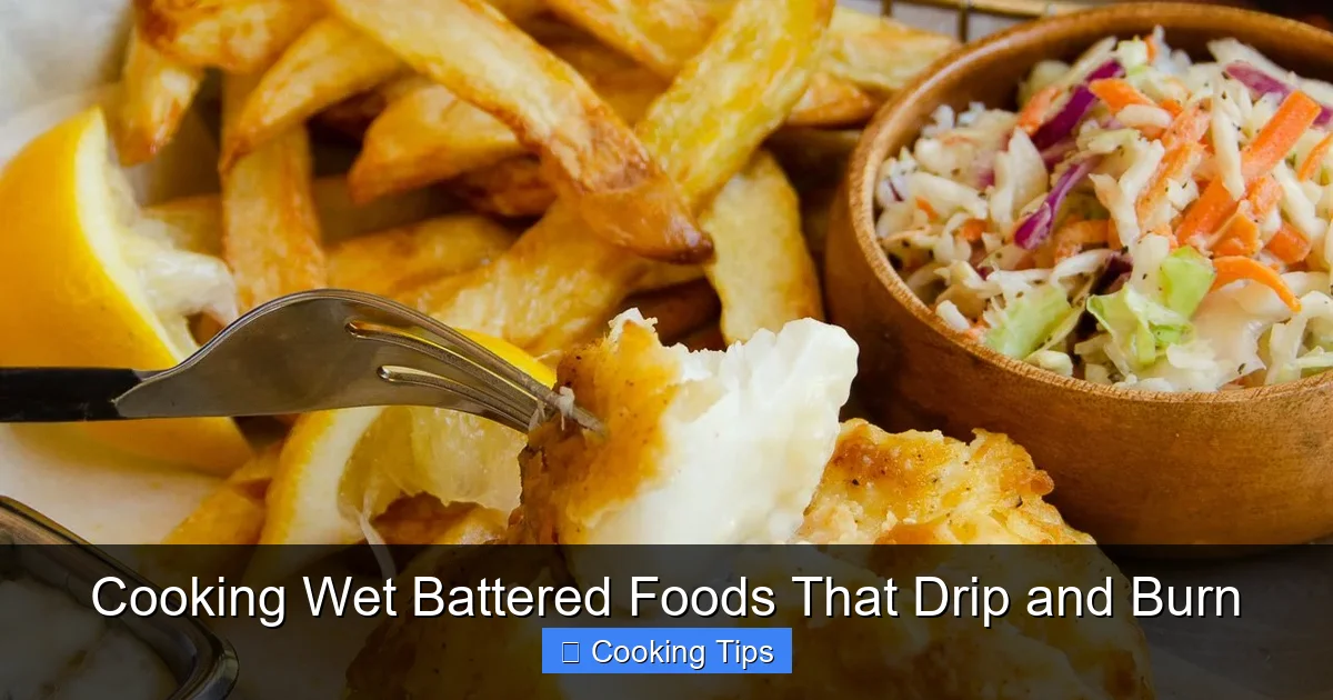 Cooking Wet Battered Foods That Drip and Burn