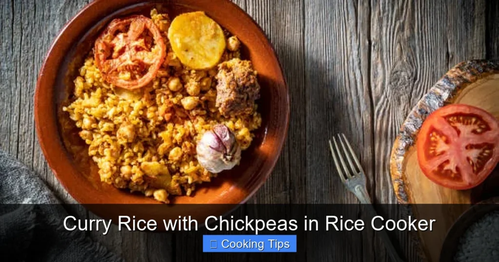 Curry Rice with Chickpeas in Rice Cooker