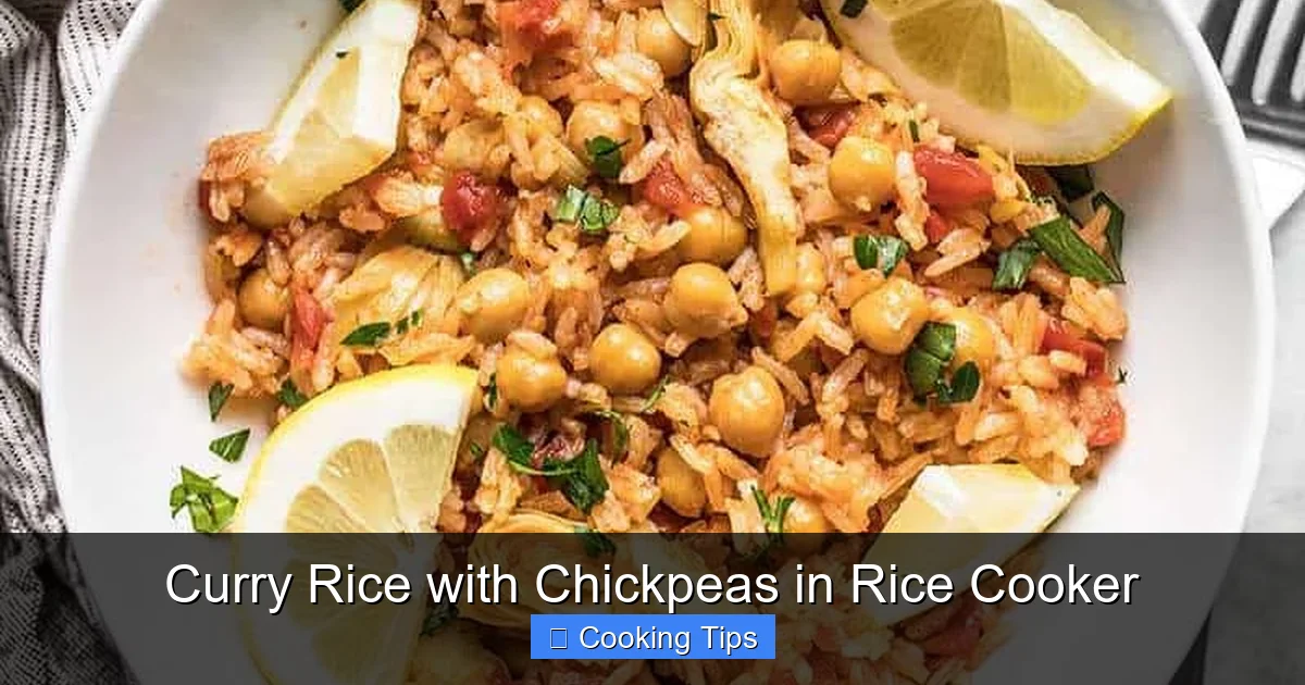 Curry Rice with Chickpeas in Rice Cooker