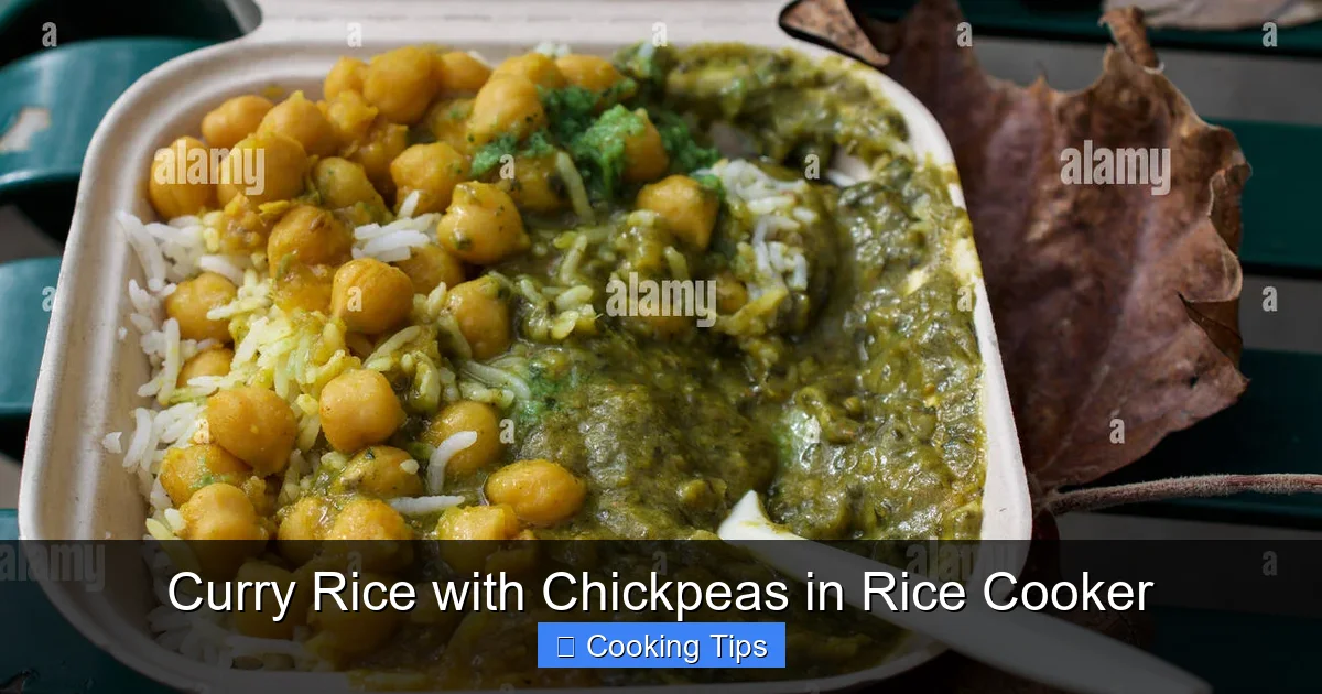 Curry Rice with Chickpeas in Rice Cooker