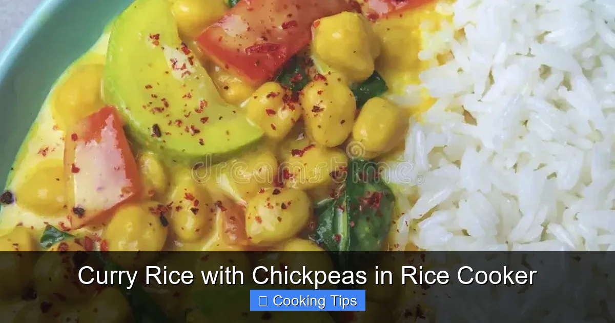 Curry Rice with Chickpeas in Rice Cooker