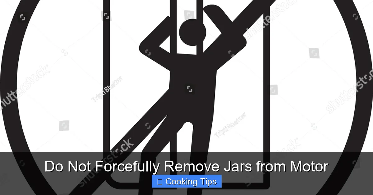 Do Not Forcefully Remove Jars from Motor