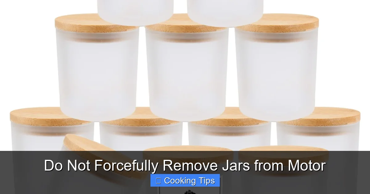 Do Not Forcefully Remove Jars from Motor