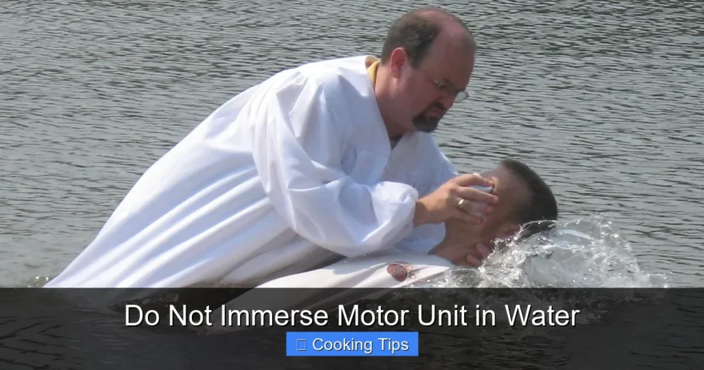 Do Not Immerse Motor Unit in Water