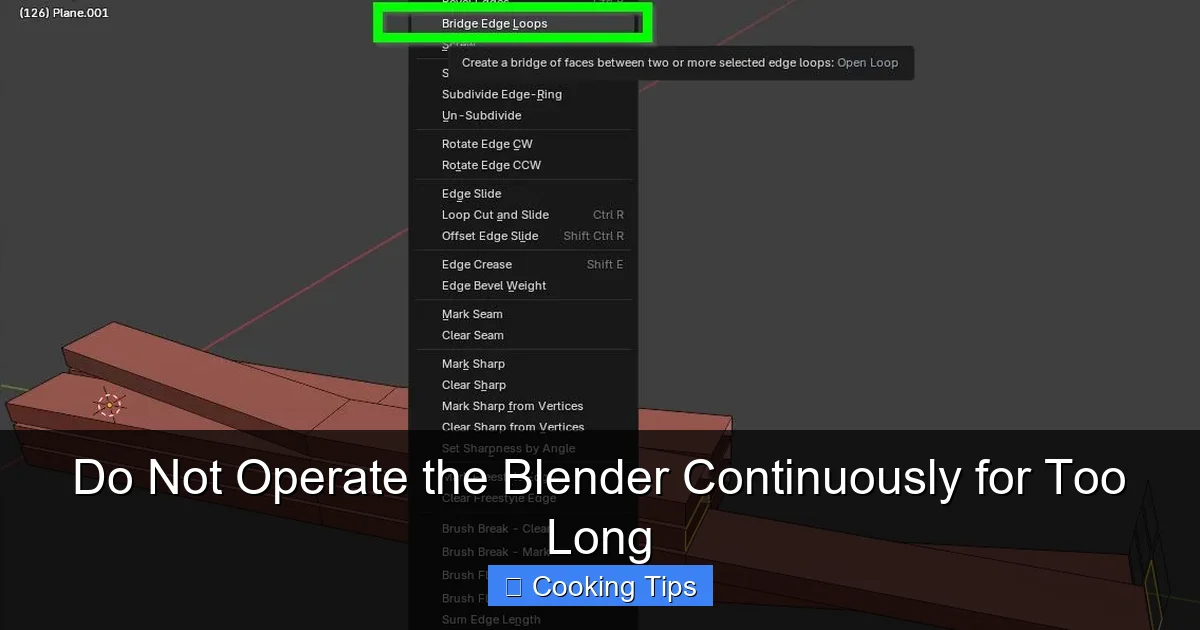 Do Not Operate the Blender Continuously for Too Long