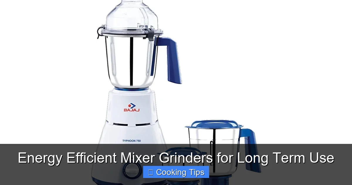 Energy Efficient Mixer Grinders for Long Term Use