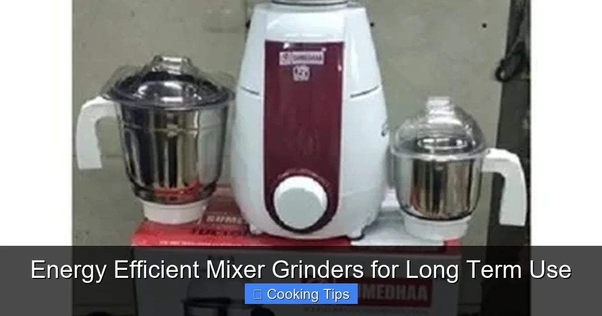 Energy Efficient Mixer Grinders for Long Term Use