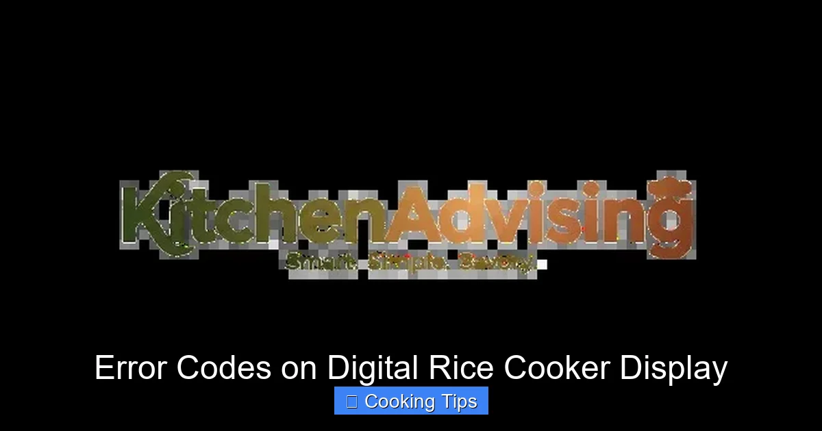 Error Codes on Digital Rice Cooker Display
