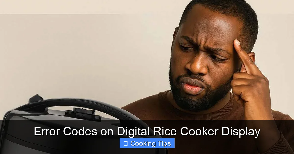 Error Codes on Digital Rice Cooker Display