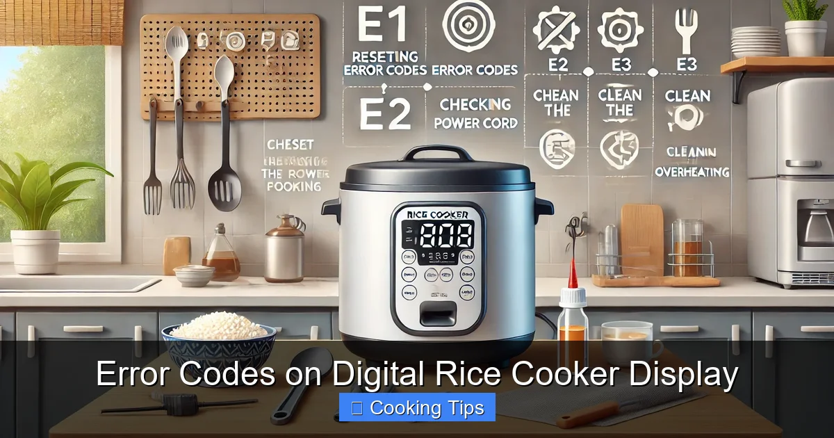 Error Codes on Digital Rice Cooker Display