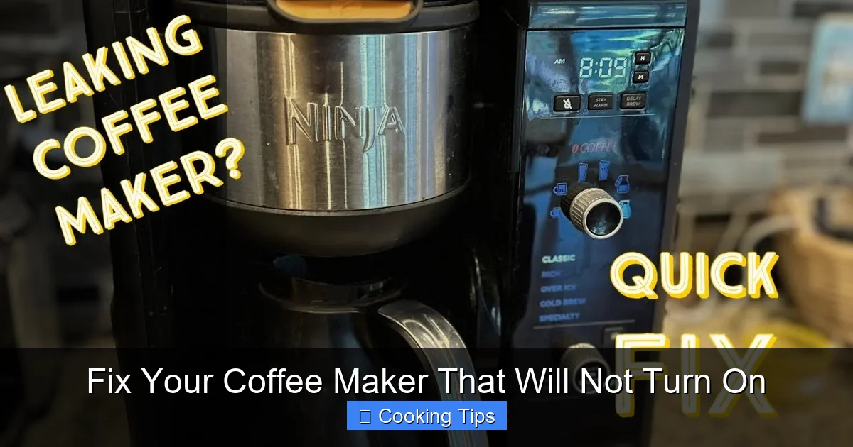 Fix Your Coffee Maker That Will Not Turn On