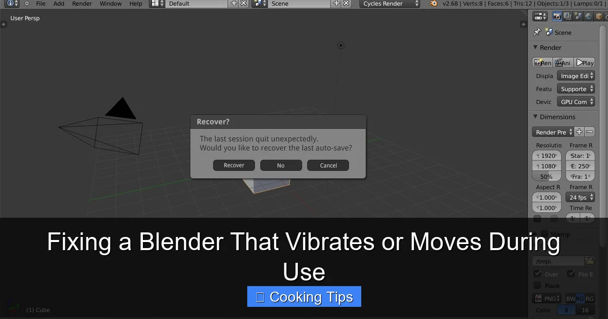 Fixing a Blender That Vibrates or Moves During Use